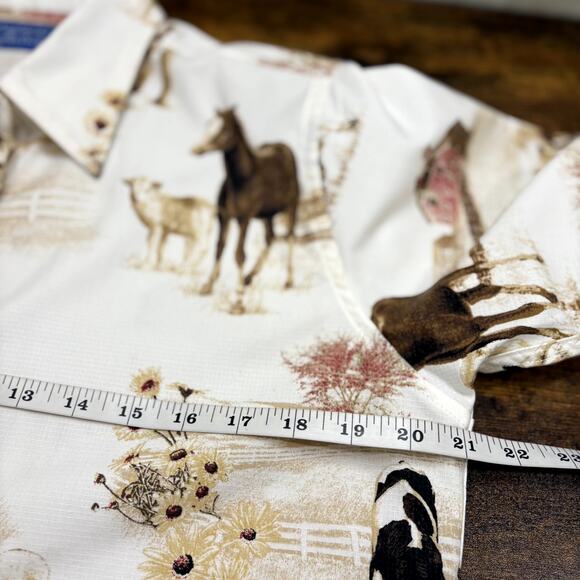 Natural Reflections Size L Short Sleeve Top Baby Farm Animals Western Cowgirl - Picture 12 of 16